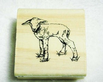 Lamb rubber stamp | Etsy