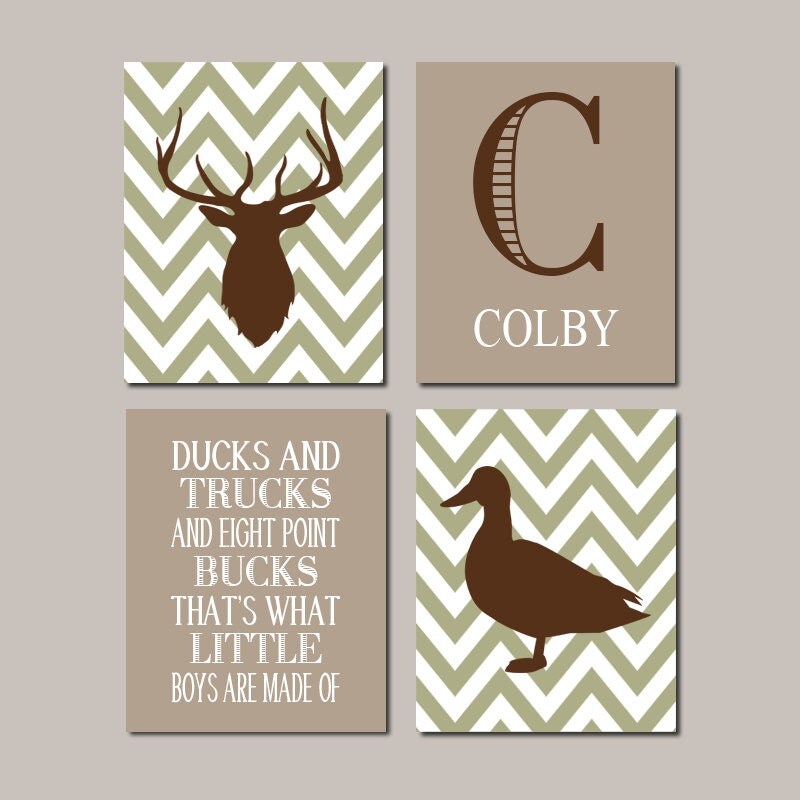 Boy Nursery Decor Deer Theme Nursery Boy Wall Art Rustic