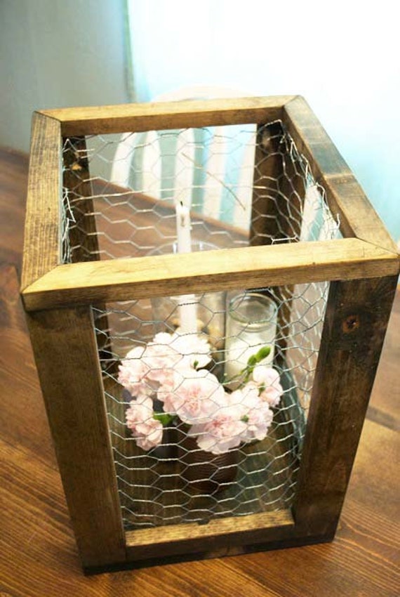 Items similar to Chicken Wire  Framed Box Rustic Home  