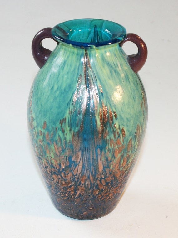 DALE TIFFANY Milano Favrile Copper Gold Aventurine by InaDisguise