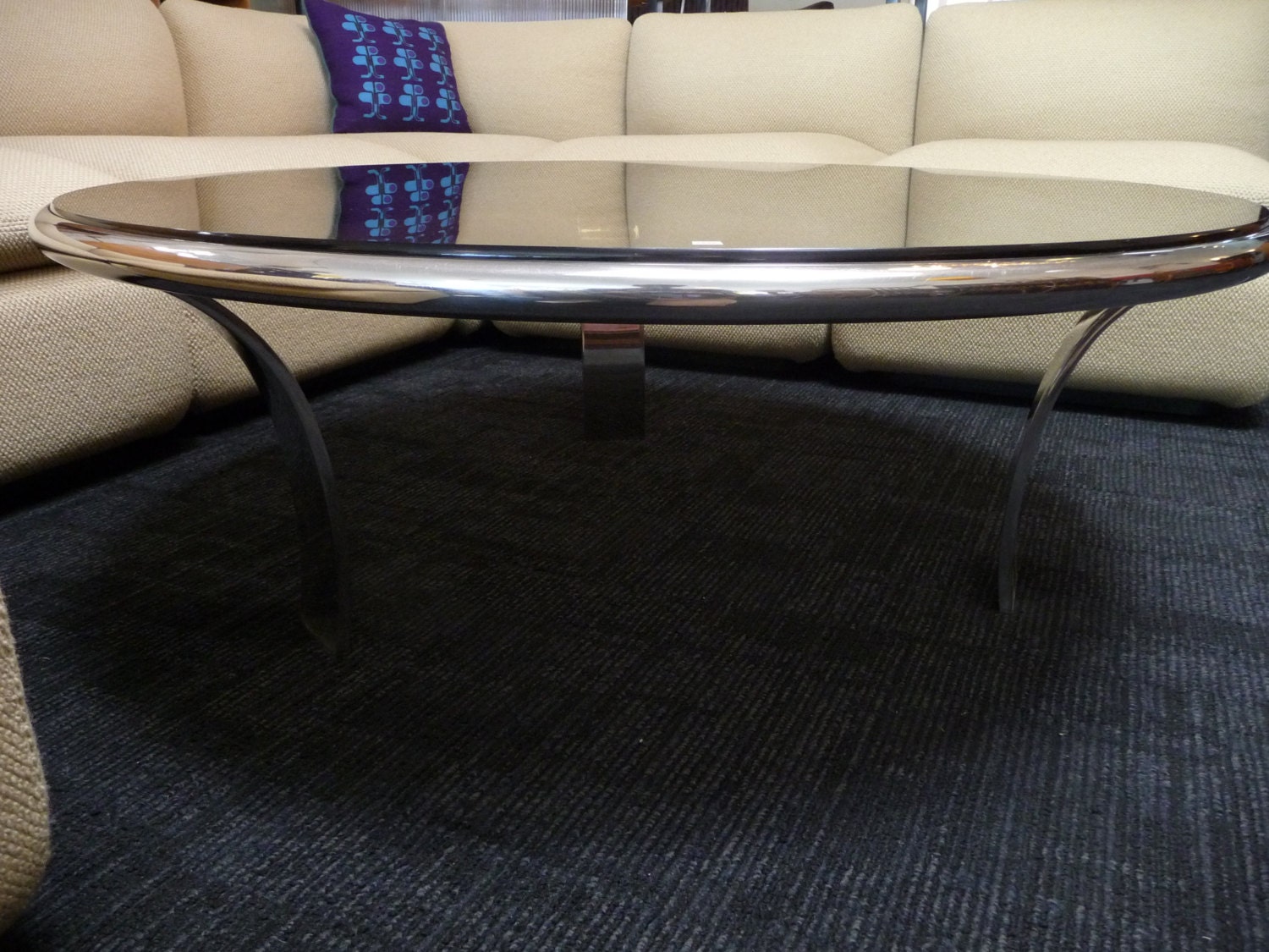 Gardner Leaver Steelcase Coffee Table with Chrome by XcapeVintage