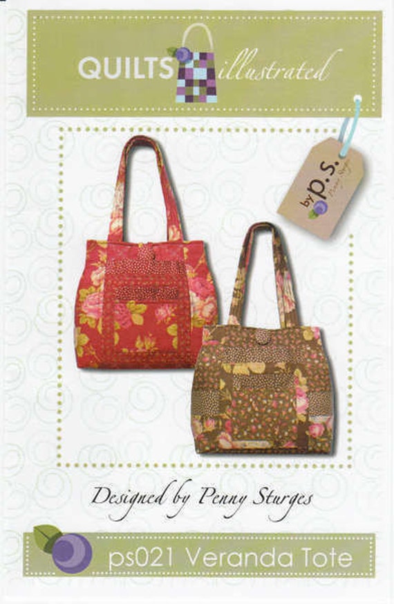 Items similar to Tote Bag Pattern - Veranda Tote by Penny Sturges for ...