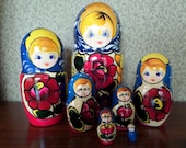 Russian Nesting Dolls,Russian Doll Matryoshka,Wooden Russian Nesting Dolls,Collectibles Nesting Dolls,Nesting Doll Matryoshka,Folk Dolls