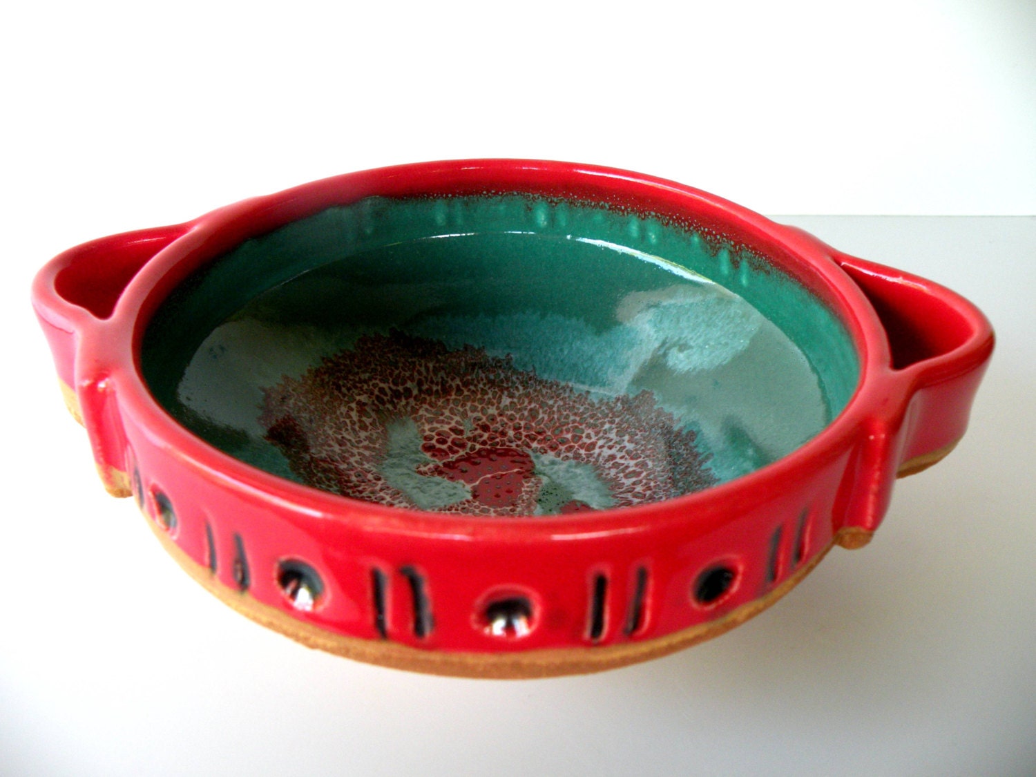 Bowl. Stackable bowl ceramic bowl with handle soup and