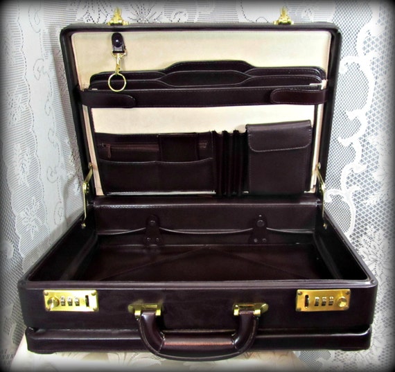 mens hard leather briefcase