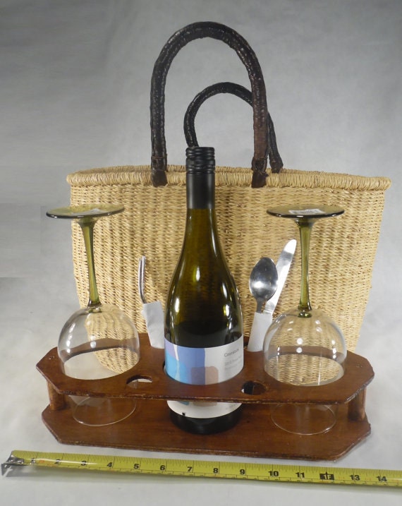 Wine Holder Basket Together Handmade by on Etsy