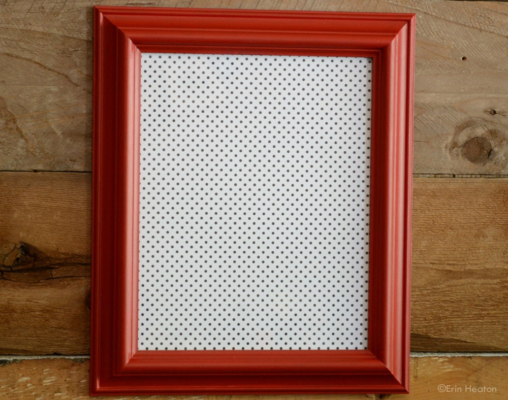 Red 8x10 Picture Frame Painted Upcycled Wood Frame By Erinheaton