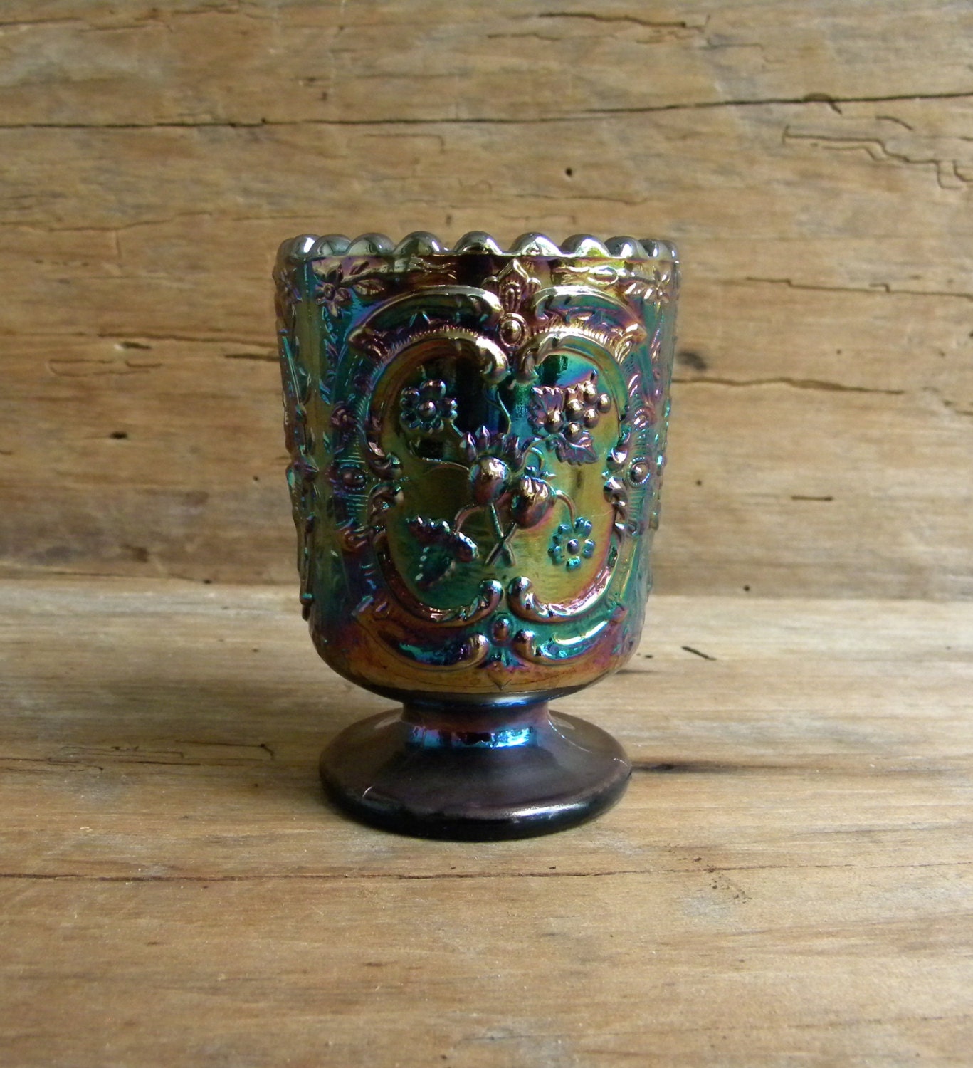 Creative Co-Op, Pink And Green Glass Toothpick Holder With Strawberry