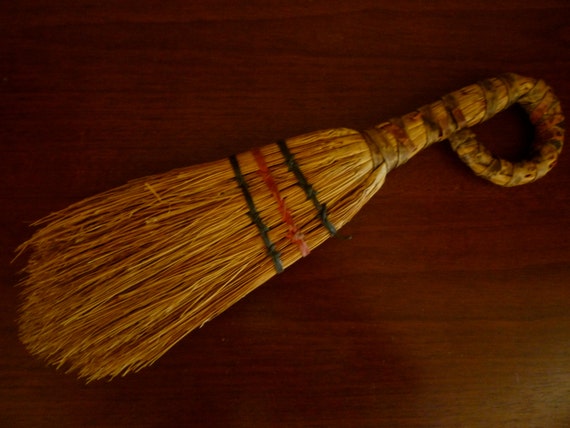 Whisk Broom with Long Loop Handle Straw