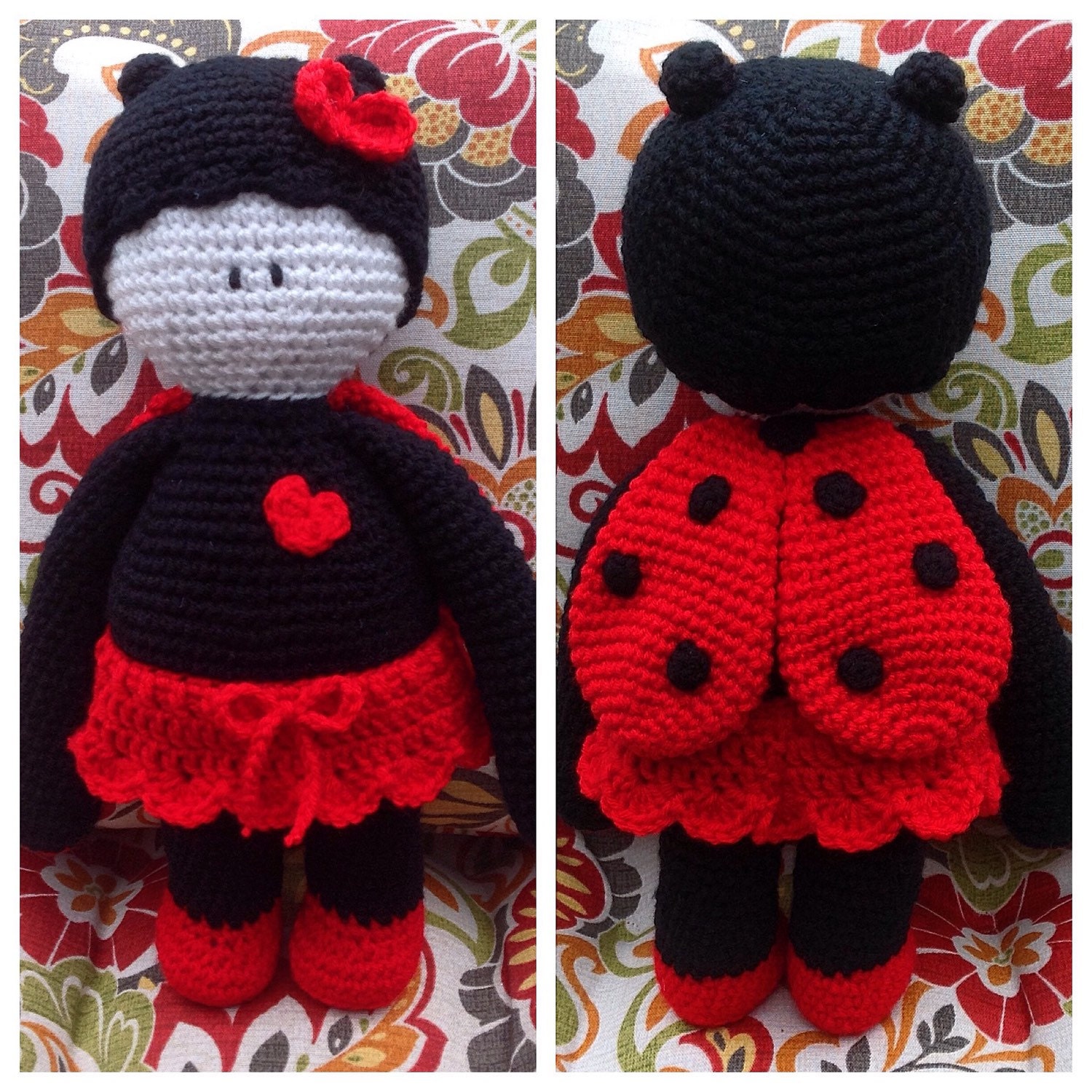 Crochet LadyBug Crochet pattern ladybug afghan pillow maggie afghans patterns baby
