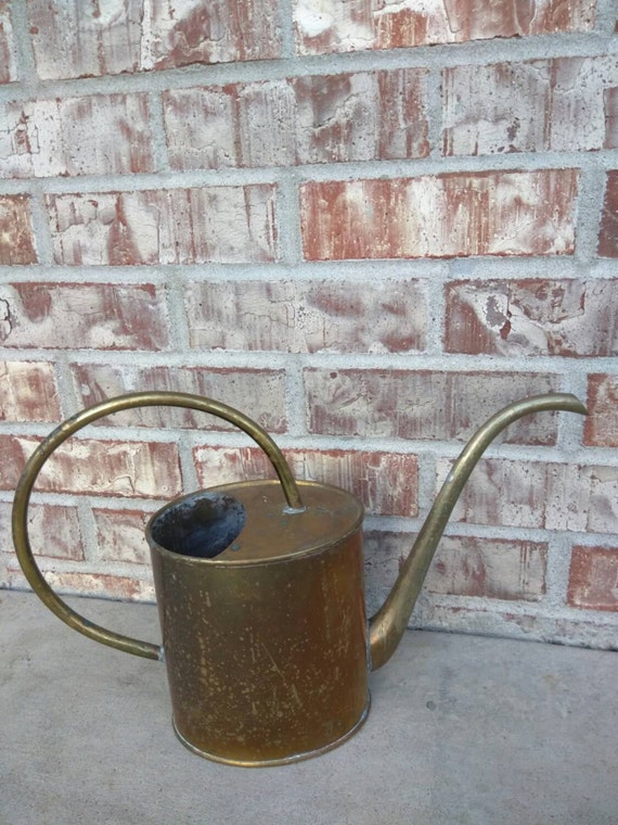 Incredible Vintage Brass Watering Can Made in India