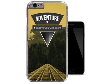 Adventure iPhone 6 Case Mountain Discover Iphone 5 Case Your Wild Side Iphone 5c Case Motivation iPhone 5s Case Quote iPhone 4 4s Clear Case