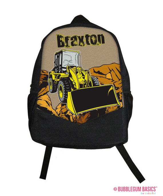 Bulldozer Backpack Custom Backpack Boys Backpack - School backpack ...