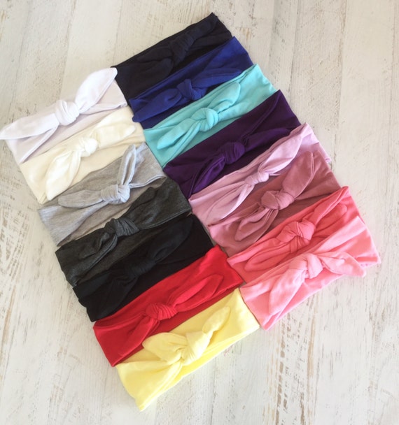 Baby Adjustable Head Wraps Top knot headband Head Scarf knot baby head