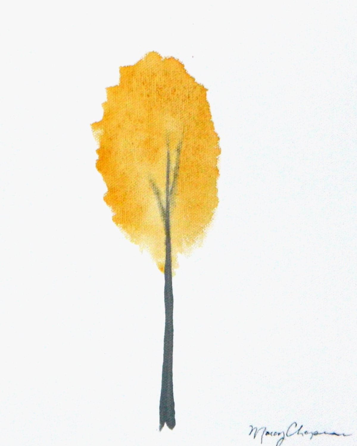 Minimal Abstract wall art trees / tree set paintings by MECArt
