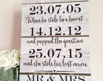 Wedding Photo Prop - Bridal Shower Gift - Engagement Sign - Engagement Party Gift - Save The Date Prop - Personalized Wedding - Photo Prop