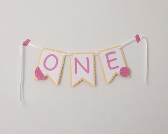 Pink Lemonade One High Chair Banner - High Chair Banner - 1st Birthday Banner - Pink Lemonade Party - Girl 1st Birthday