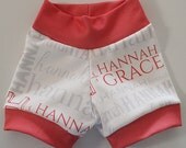 Personalized "Danville" Organic Shorties. Organic Cotton Shorts. Custom Shorts. Baby Clothes. Newborn Gift. First Birthday Gift.