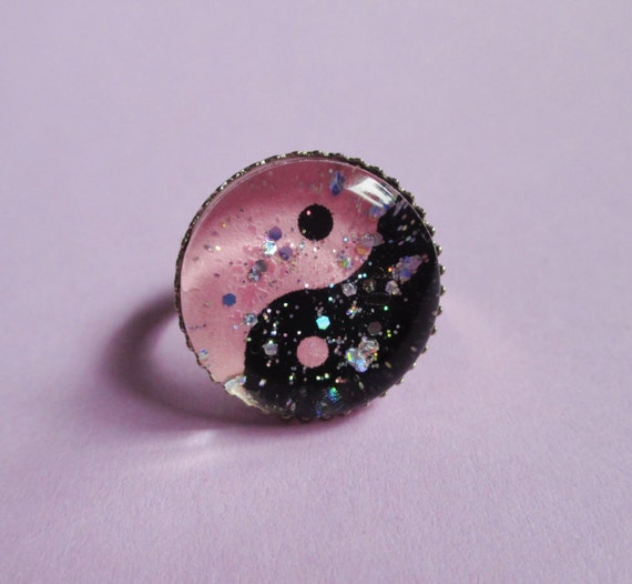 pastel goth yin yang ring grunge jewelry nu goth soft