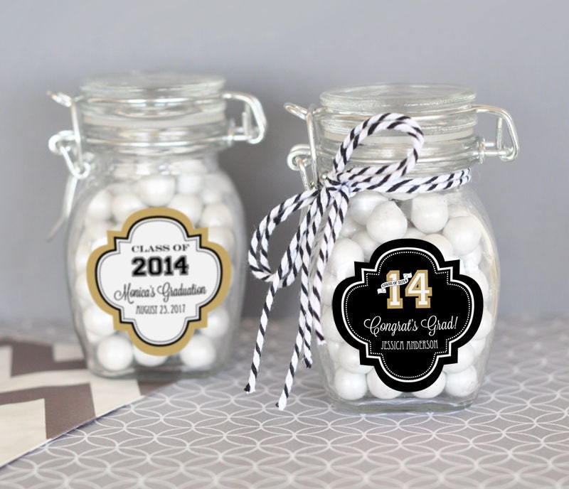 Graduation Party Favors-Personalized Glass Jar Favors-Unique