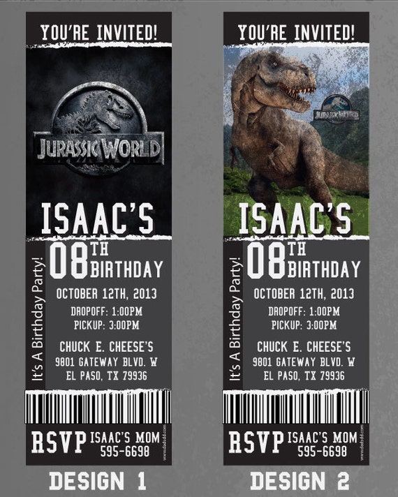 Custom Jurassic World Birthday/Event Invitation!