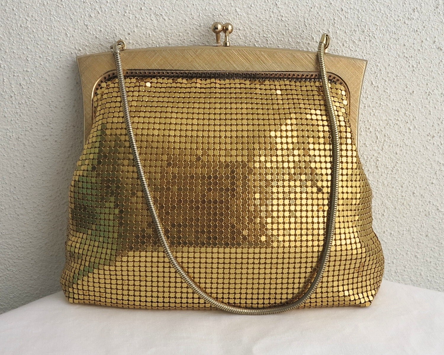 gold glomesh purse