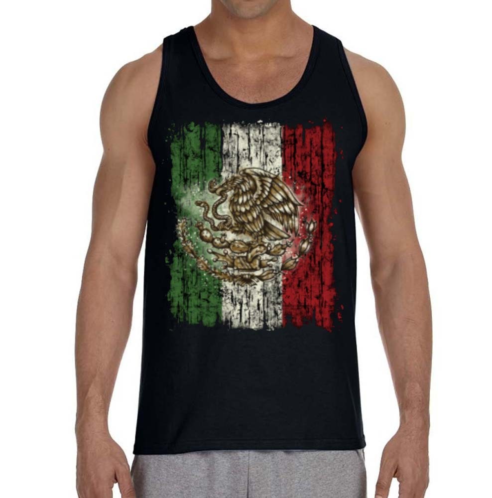 Mexico Flag Men's Tank Top Cinco de Mayo S3XL Black