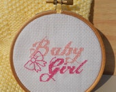 Cross-stitch pattern modern - baby girl