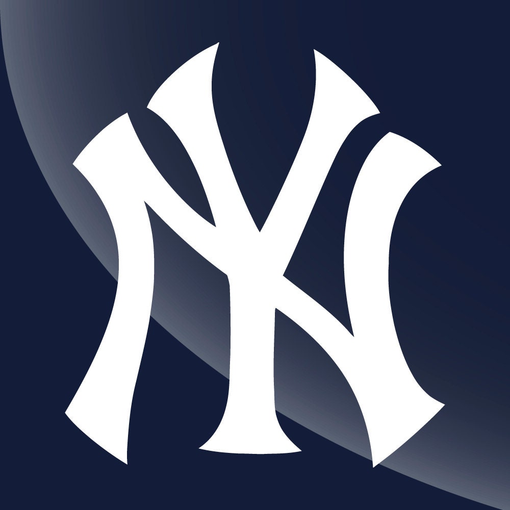 New York Yankees Plain Decal Sticker Single by Vaultvinylgraphics
