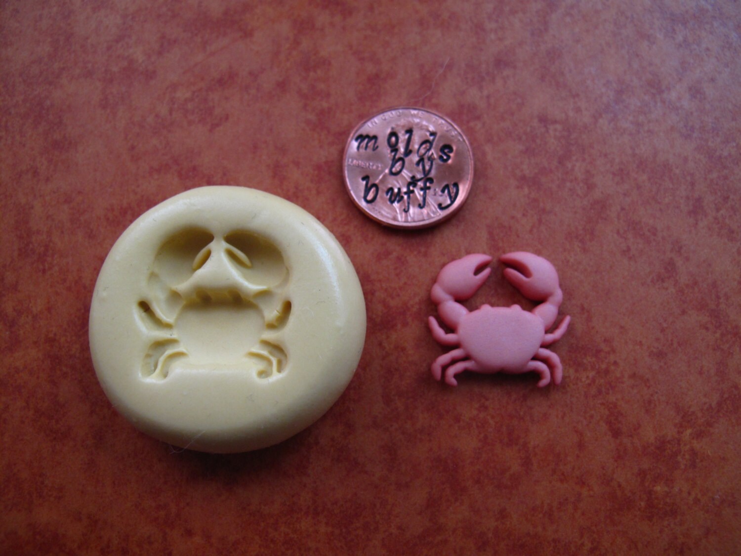 CRAB silicone flexible mold resin mold food mold by moldsbybuffy