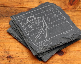 Oregon Greatest Plays - Slate Coasters (Set of 4)