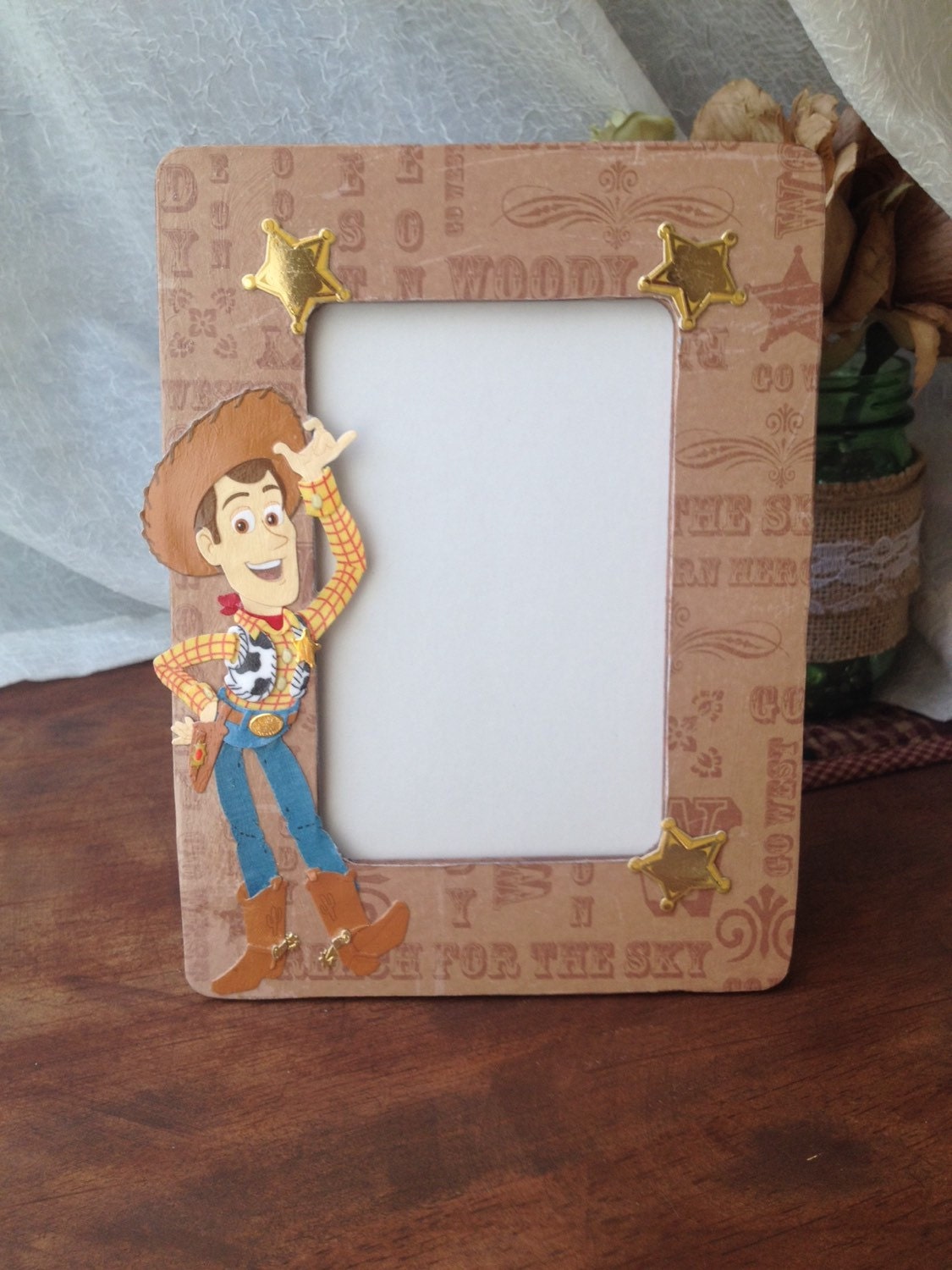Picture Frame Toy Story Inspired Woody Cowboy Kids Room