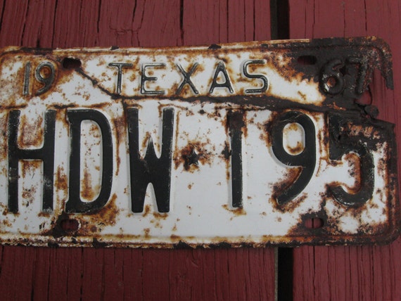 Antique Vintage : 1967 Texas License Plate by Blasttothepast