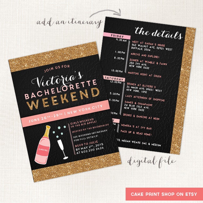 Bachelorette Party Weekend Invitations 9