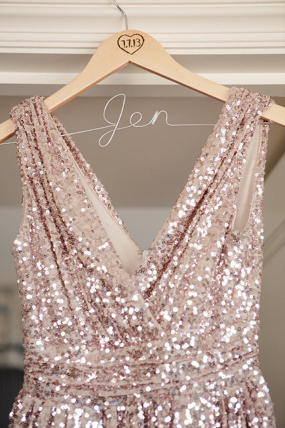 Reserved Custom made rose  gold  short sequin dresses  and