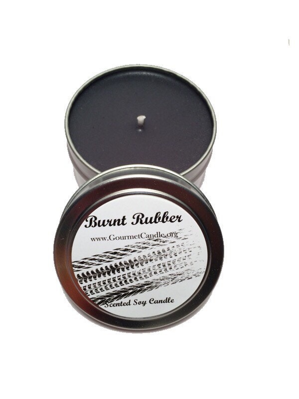Husband Gift Burnt Rubber Scented Soy Candle Boyfriend Gift