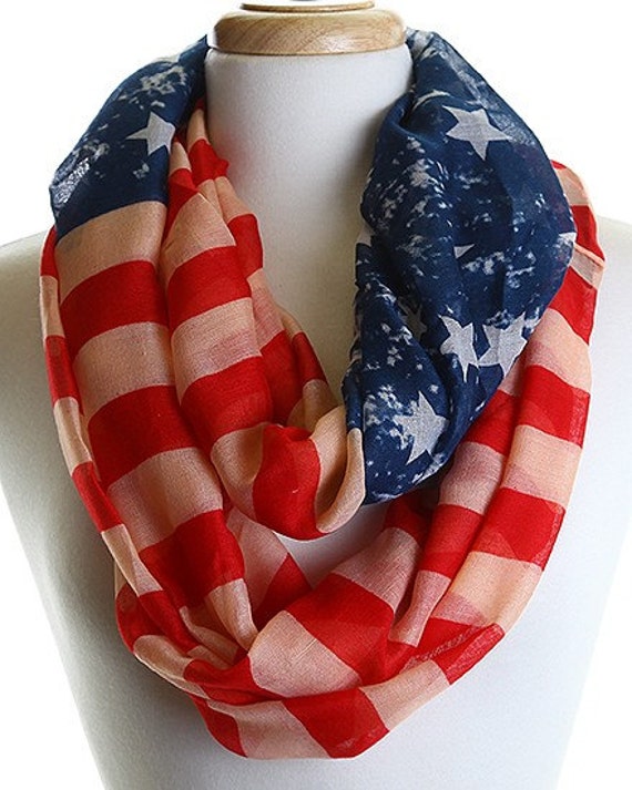 American Flag Infinity Scarf by SwampBoatSwag on Etsy