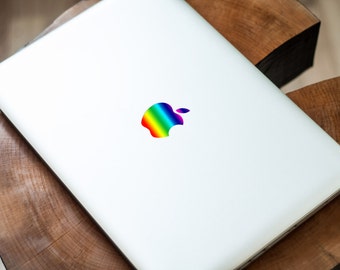 Apple Rainbow Logo Retro Apple Logo Sticker Apple Logo Decal for Macbook Air, Macbook Pro, Macbook Retina # Rainbow