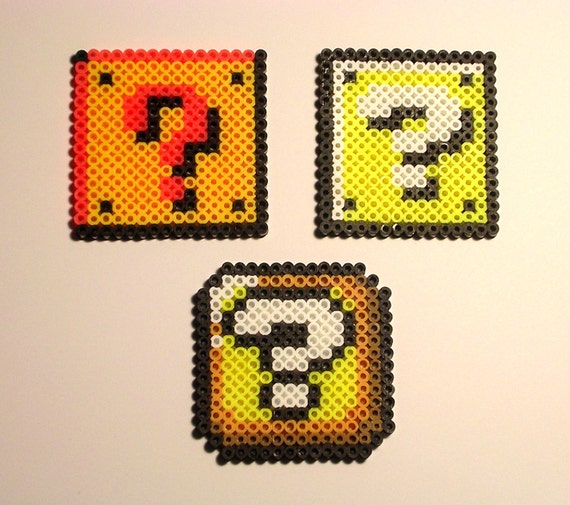 SUPER MARIO BROS. Question Block Pixel Bead Sprite