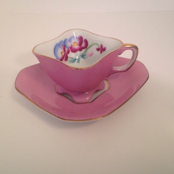 Unique Occupied Japan-Merit Demitasse Cup and Saucer Set