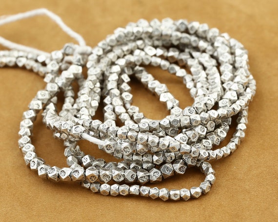 925 Sterling Silver Bead Thai Silver Faceted Spacer Beads High