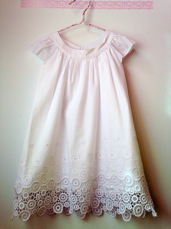 Dress 100% cotton... White dress... Dress by PetiteBellaaa on Etsy
