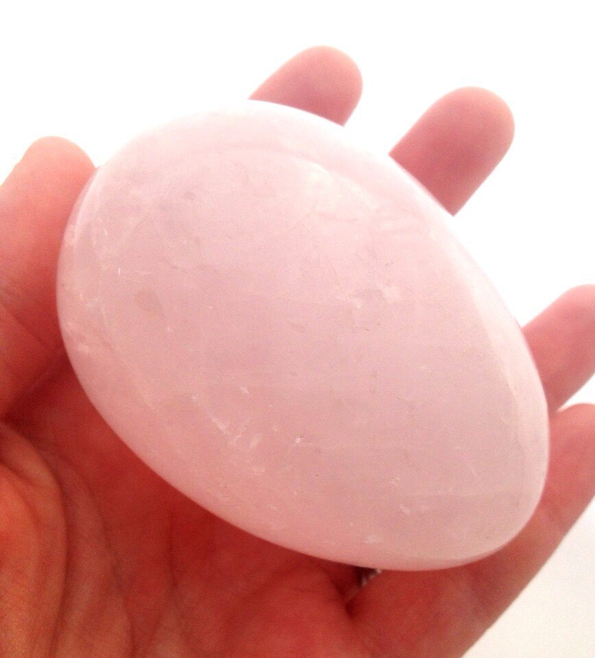 Rose Quartz Yoni Egg / 265g 48X70mm / Extra Large / Meditation