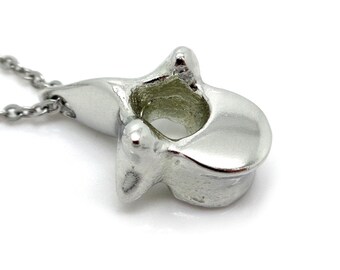 Human Vertebra Necklace, Anatomical Pendant, Medical Science Jewelry