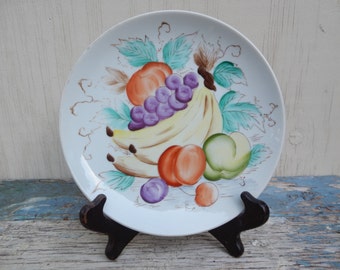 Vibrant Hand Painted Fruit Plate!