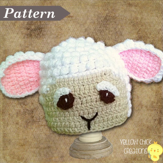 Crochet Pattern Baby Sheep Hat by YellowChickCreations on Etsy