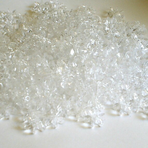 200 STARFLAKE BEADS 12mm Crystal Clear Sunburst Paddle