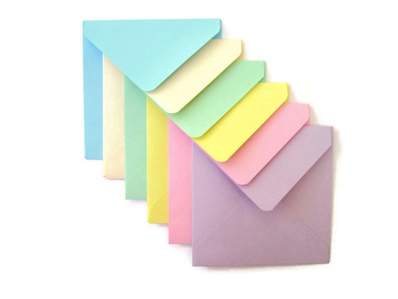 Download 2x2 3x3 4x4 5x5 card envelopes/ Pastel Color Square Envelope/