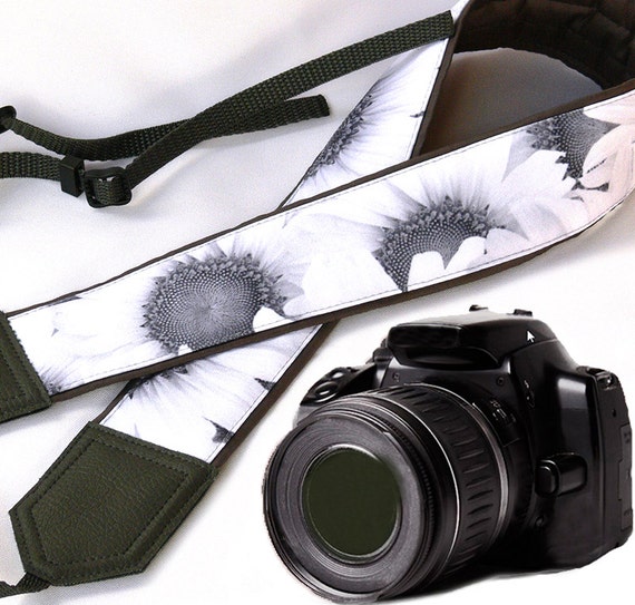 strap neck pocket for camera strap. Camera Strap. SLR DSLR Sunflowers Camera Camera / strap. camera