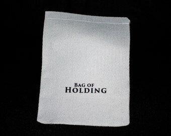 Grey Bag of Holding - Rpg Dice Bag / Coin Sack 6" x 9" Large